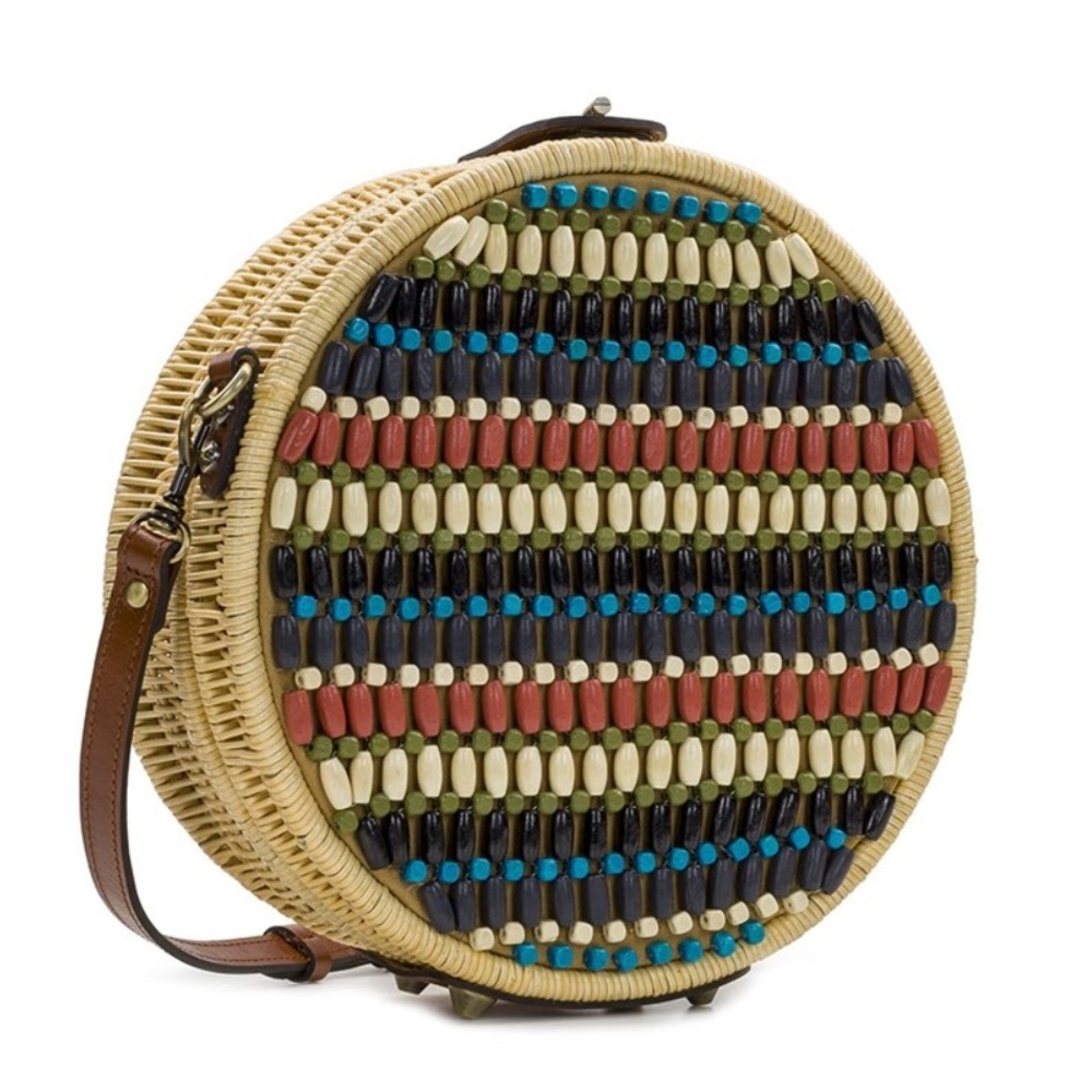 NWT Patricia Nash Pompeiana beaded wicker bag